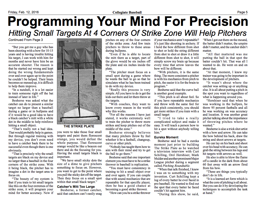 Programming Your Mind for Pricision via The Strike Plate